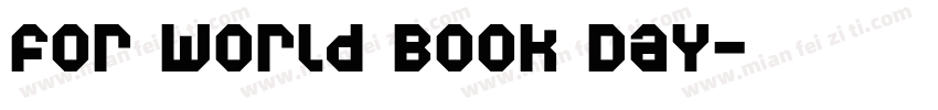 for World Book Day字体转换